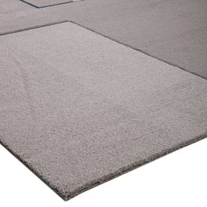 Tapis à poils courts Tutzing Fibres synthétiques - Gris clair / Blanc polaire