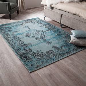 Tapis Vintage Tissu mélangé - Turquoise - 160 x 230 cm