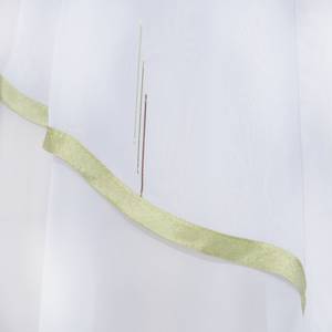 Rideau LINEA Blanc / Vert - 450 x 145 cm