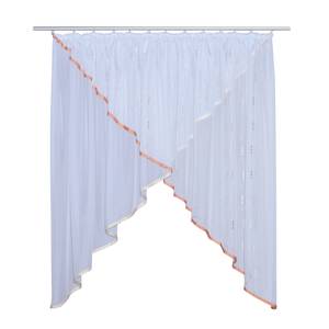 Rideau LINEA Blanc / Saumon - 300 x 145 cm