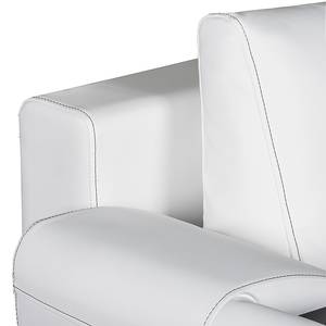 Ecksofa Seward II (mit Schlaffunktion) Kunstleder - Weiß - Longchair davorstehend links