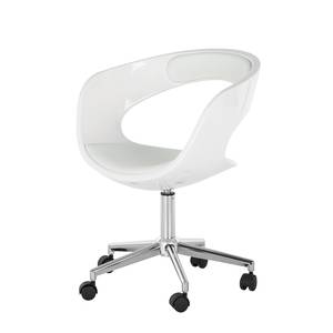 Chaise de bureau pivotante La Paz Imitation cuir - Blanc