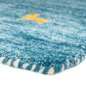 Tapis de couloir Gabbeh Loom Bleu glacier - 80 x 200 cm