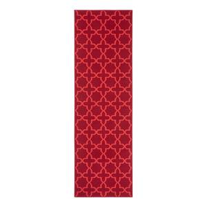 Loper Glam kunstvezel - Rood - 80 x 300 cm