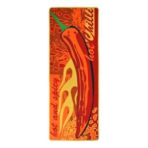 Smal tapijt Hot Chili Oranje - Rood - Textiel - 67 x 180 cm