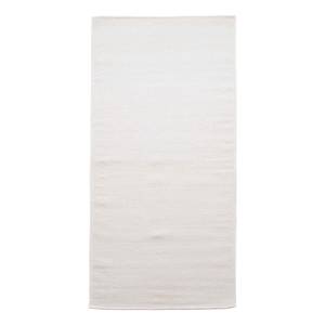 Tapis de couloir Kelim Uni Blanc crème - 80 x 200 cm