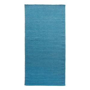 Tapis de couloir Kelim Uni Turquoise - 80 x 200 cm