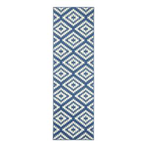 Tapis de couloir Nordic Fibres synthétiques - Bleu - 80 x 300 cm