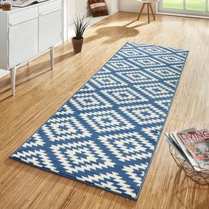 Tapis de couloir Nordic Fibres synthétiques - Bleu - 80 x 300 cm