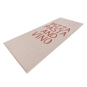 Tapis de couloir Pizza Pasta Vino Fibres synthétiques - Beige