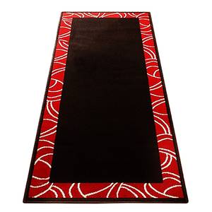 Tapijt Prime Pile zwart/rood - 80x200cm