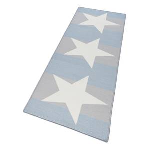 Tapis Sterne Fibres synthétiques - Blanc / Bleu