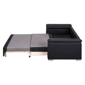 Sofa letto LATINA con bracciolo sloping Similpelle - Similpelle Monera: nero - Larghezza: 170 cm