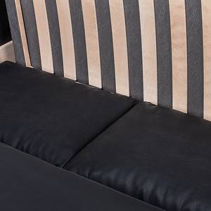 Sofa letto LATINA con bracciolo sloping Similpelle - Similpelle Monera: nero - Larghezza: 170 cm