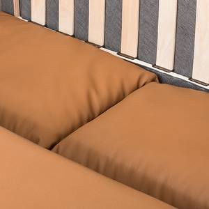 Canapé convertible Latina IX Cuir synthétique - Cognac - Largeur : 170 cm