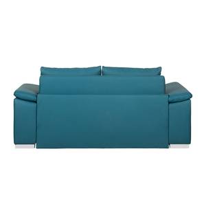 Canapé-lit LATINA avec accoudoir incliné Cuir synthétique - Cuir synthétique Monera: Pétrol - Largeur : 170 cm