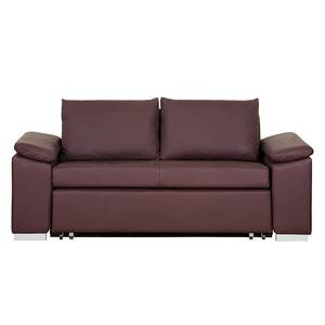 Schlafsofa LATINA mit schräger Armlehne Kunstleder - Kunstleder Monera: Aubergine - Breite: 190 cm