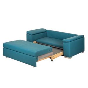 Sofa letto LATINA con bracciolo sloping Similpelle - Similpelle Monera: petrolio - Larghezza: 190 cm