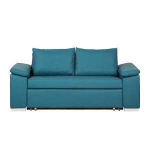 Canapé-lit LATINA avec accoudoir incliné Cuir synthétique - Cuir synthétique Monera: Pétrol - Largeur : 190 cm