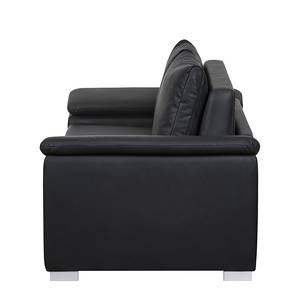 Canapé-lit LATINA avec accoudoir incliné Cuir synthétique - Cuir synthétique Monera: Noir - Largeur : 210 cm