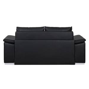 Schlafsofa LATINA mit schräger Armlehne Kunstleder - Kunstleder Monera: Schwarz - Breite: 210 cm