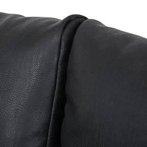 Canapé-lit LATINA avec accoudoir incliné Cuir synthétique - Cuir synthétique Monera: Noir - Largeur : 210 cm