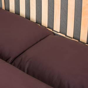 Canapé-lit LATINA avec accoudoir incliné Cuir synthétique - Cuir synthétique Monera: Aubergine - Largeur : 210 cm