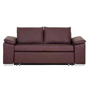 Sofa letto LATINA con bracciolo sloping Similpelle - Similpelle Monera: aubergine - Larghezza: 210 cm