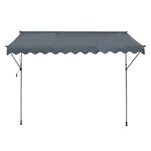 Store de terrasse Libertad Tissu / Acier - Gris - Largeur : 295 cm