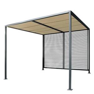 Pergola Modern geweven stof/staal - lichtgrijs/antracietkleurig