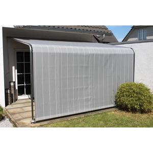 Store de terrasse Komfort Tissu / Acier - Gris / Anthracite