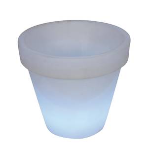 Pot de jardin LED pour extérieur 50 cm 20 ampoules Blanc Matériau synthétique