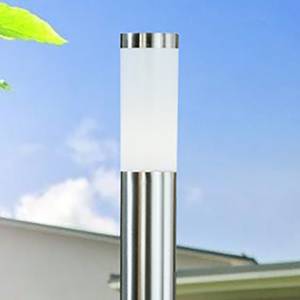 Luminaire d'extérieur LED Vieste II Matériau synthétique / Acier inoxydable - 1 ampoule - Hauteur : 110 cm