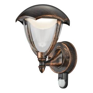 LED-wandlamp Gracht III kunststof/aluminium - 1 lichtbron - Gemêleerd bruin