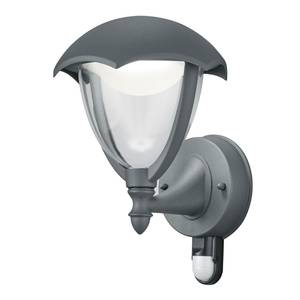 LED-wandlamp Gracht III kunststof/aluminium - 1 lichtbron - Heldergrijs