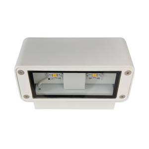 Lampada LED da parete per esterni 50/50 4 luci Bianco Alluminio