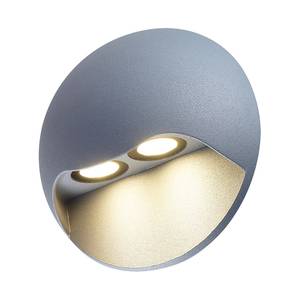 LED Außenwandleuchte Cycle II 2-flammig Silber Aluminium
