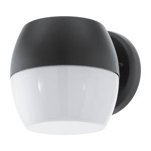 Applique extérieure LED Oncala Verre / Acier inoxydable - 1 ampoule - Noir - Noir