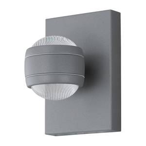 LED-buitenwandlamp Sesimba I kunststof/staal - 2 lichtbronnen - Grijs