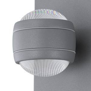 LED-buitenwandlamp Sesimba I kunststof/staal - 2 lichtbronnen - Grijs