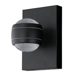 LED-buitenwandlamp Sesimba I kunststof/staal - 2 lichtbronnen - Zwart