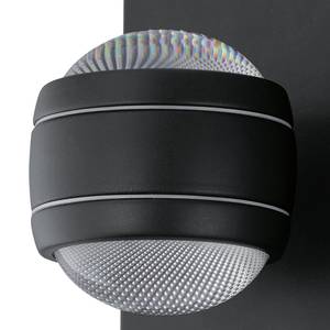 Applique extérieure LED Sesimba I Matériau synthétique / Acier - 2 ampoules - Noir - Noir