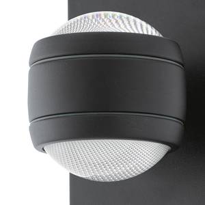 LED-buitenwandlamp Sesimba II kunststof/staal - 2 lichtbronnen - Zwart