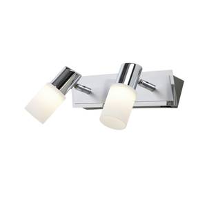 LED-plafondlamp met schakelaar Wit - Glas - Metaal - Breedte: 36 cm