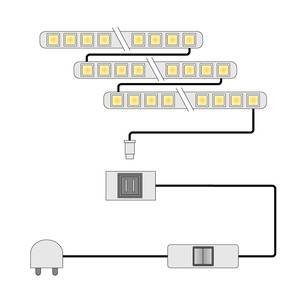 LED-Bandbeleuchtung Serrata (3er-Set) Weiß