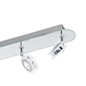 LED-plafondlamp Agueda I glas/staal - 2 lichtbronnen - Aantal lichtbronnen: 4