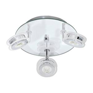 LED-plafondlamp Agueda II glas/staal - 3 lichtbronnen