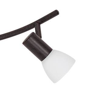 LED-plafondlamp Dakar 5 glas / staal - Aantal lichtbronnen: 3