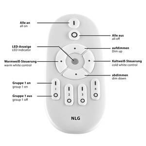 Plafonnier LED Flat Panel II Matériau synthétique / Acier - 1 ampoule - Largeur : 45 cm