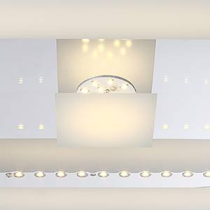 LED-Deckenleuchte Franco Metall / Glas - Breite: 40 cm
